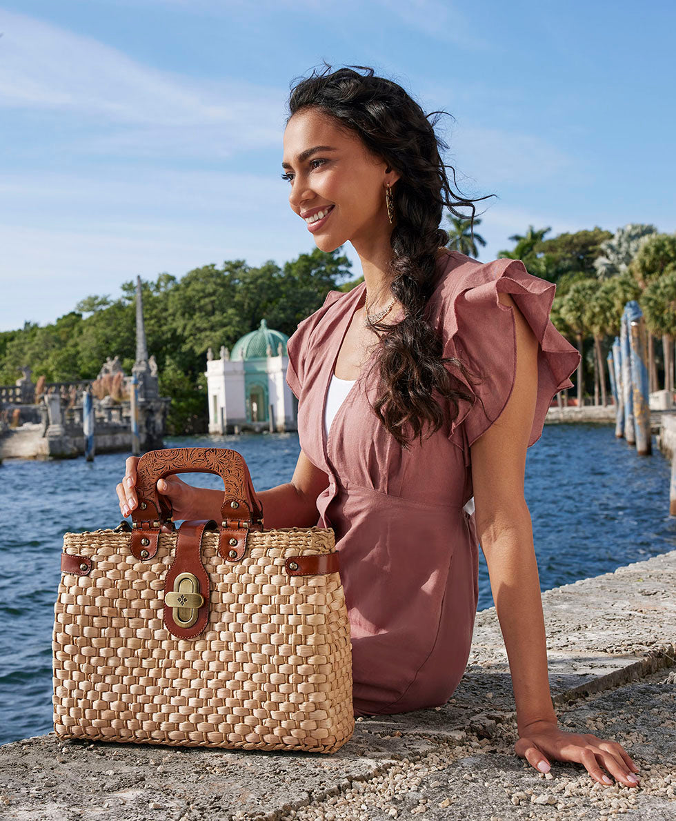 Valpiana Satchel - Specialty Woven – Patricia Nash