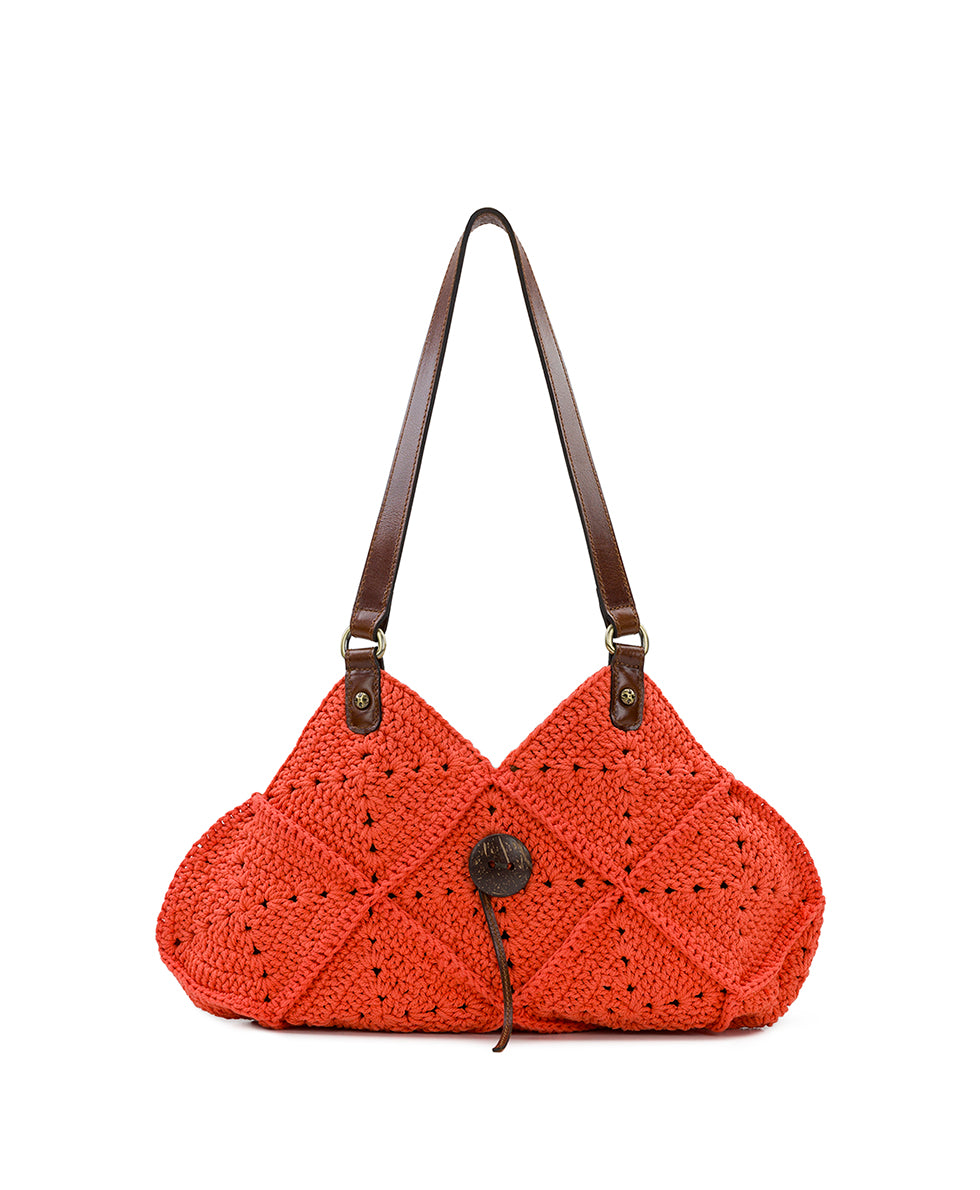 Marti Shoulder Bag - Diamond Crochet - apricot - by Patricia Nash - View 6 of 7