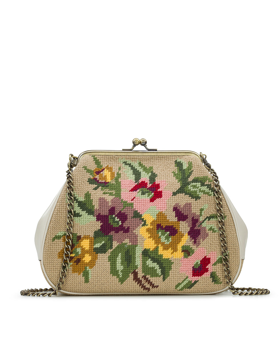 Isorella Frame Bag - Needlepoint Woven - flowers - by Patricia Nash - View 1 of 5