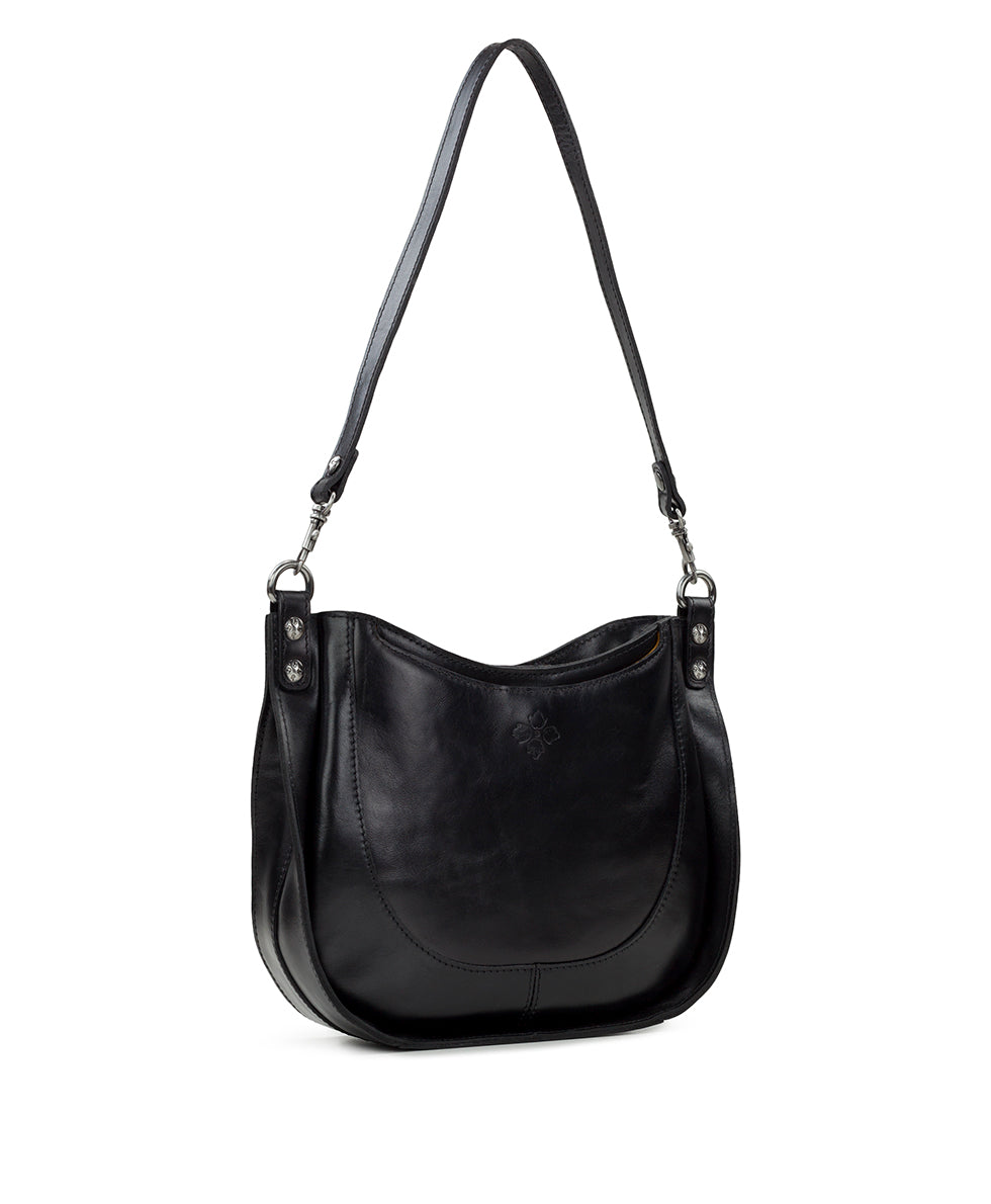 Caletta Crossbody - Vintage Distressed Leather — Black - black - by Patricia Nash - View 3 of 4