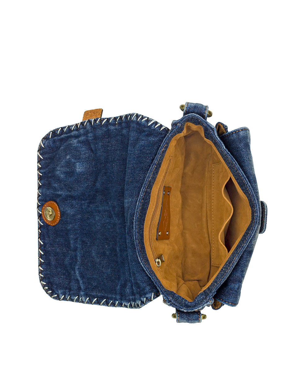 Female - Armerina Crossbody - Denim Stonewashed Embroidery - denim - by Patricia Nash - View 6 of 6