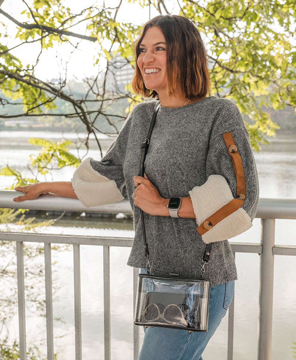 Anselma Frame - Clear Bag - black - by Patricia Nash - View 5 of 5
