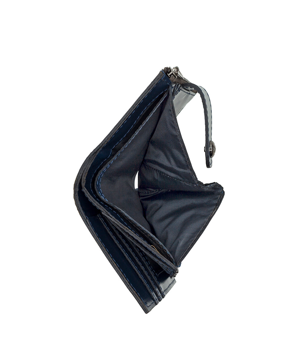 Female - Chiara Wallet - Vintage Glazed Leather - denim blue - by Patricia Nash - View 7 of 14