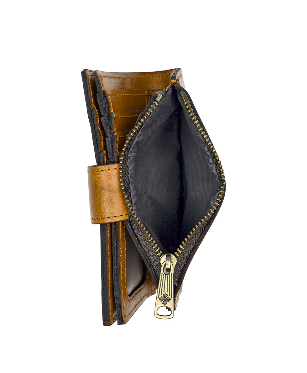 Female - Chiara Wallet - Vintage Glazed Leather - denim blue - by Patricia Nash - View 11 of 14