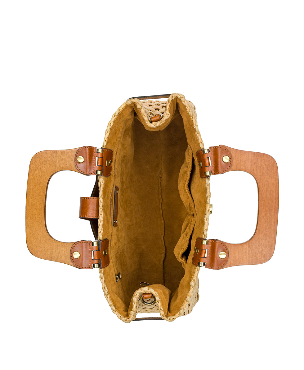 Female - Sancia Satchel - Specialty Woven - natural/tan - by Patricia Nash - View 5 of 5