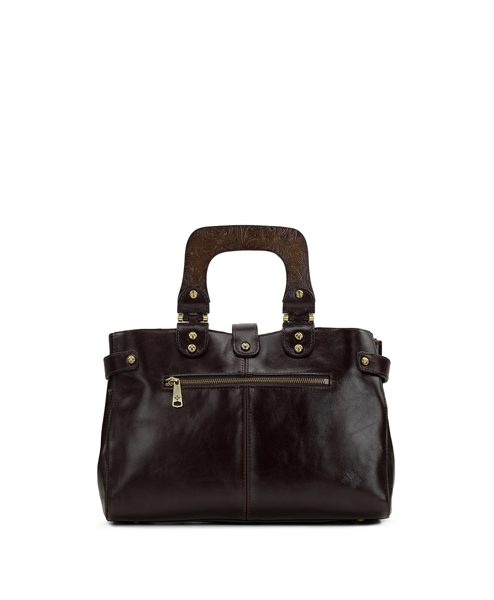 Female - Sancia Woven Satchel - Vintage Distressed Woven - cognac - by Patricia Nash - View 2 of 14