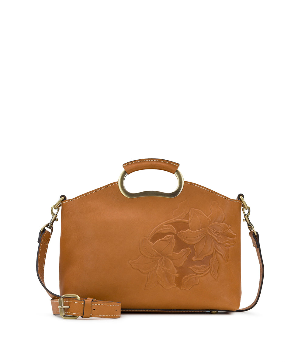 Valletta Top Handle Crossbody - Parisian Floral Tooled - hazelnut - by Patricia Nash - View 1 of 5