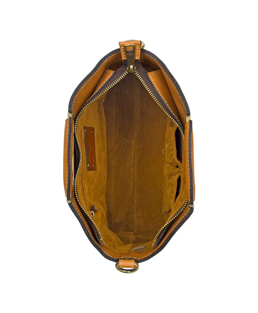 Valletta Top Handle Crossbody - Parisian Floral Tooled - hazelnut - by Patricia Nash - View 4 of 5
