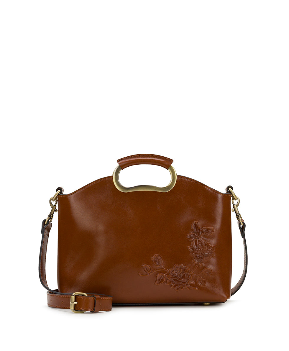 Valletta Top Handle Crossbody - Mini Rose Tooled