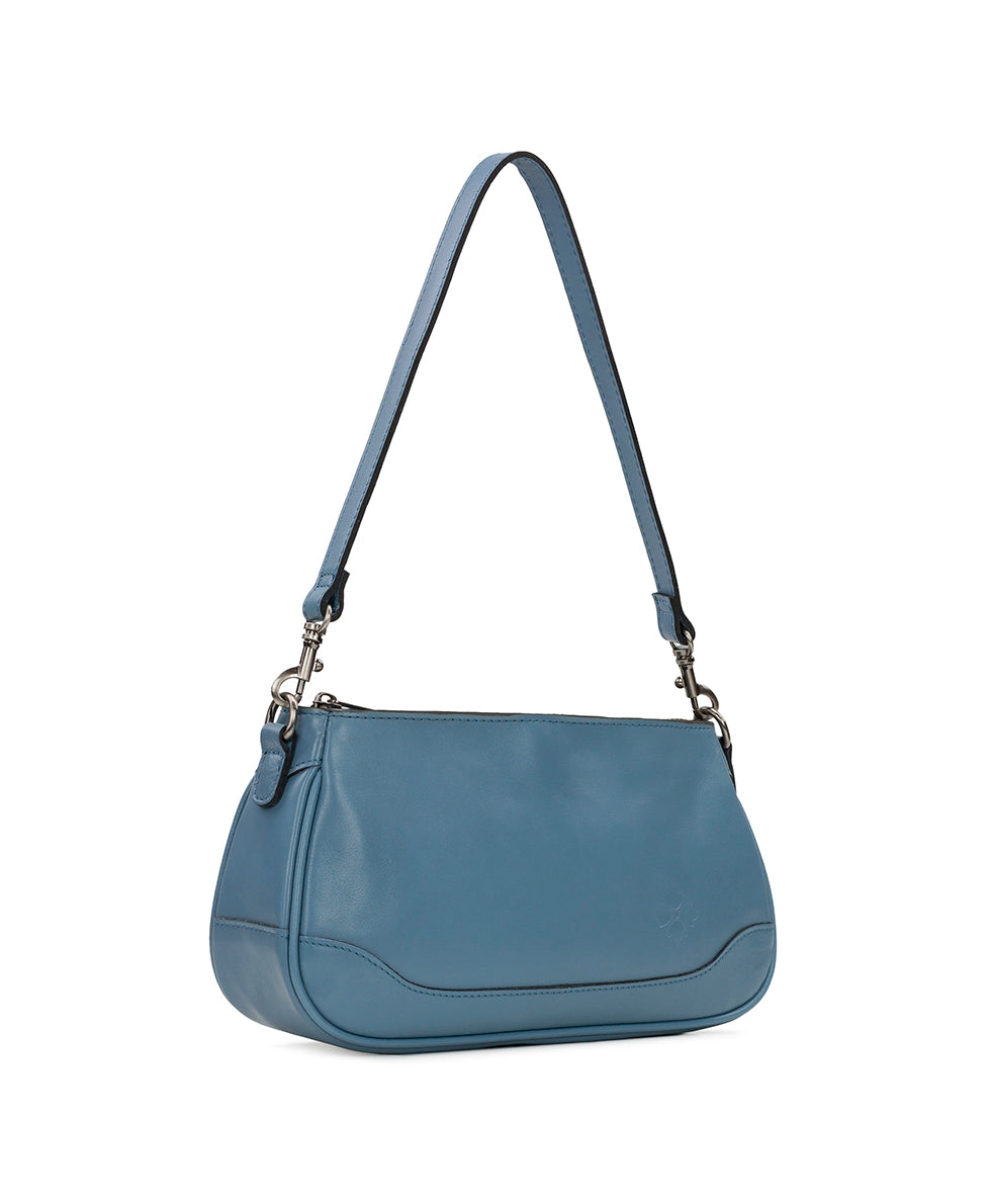 Female - Nova Crossbody - Vintage Distressed Leather - blue fog - by Patricia Nash - View 3 of 4