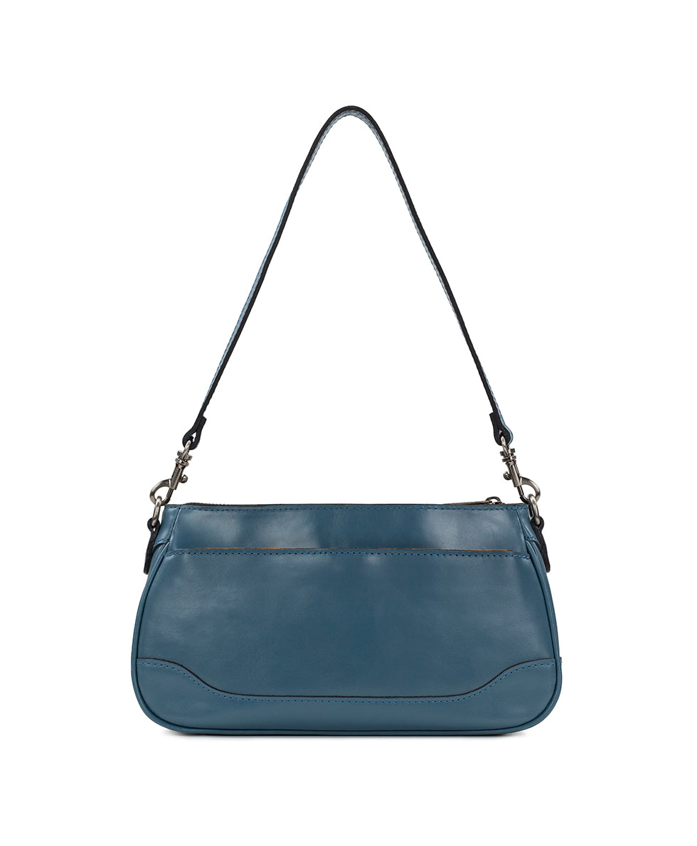 Female - Nova Crossbody - Vintage Distressed Leather - blue fog - by Patricia Nash - View 15 of 31