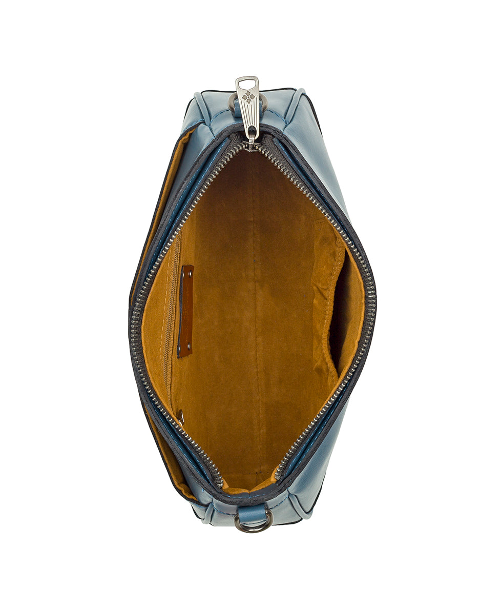 Female - Nova Crossbody - Vintage Distressed Leather - blue fog - by Patricia Nash - View 17 of 31