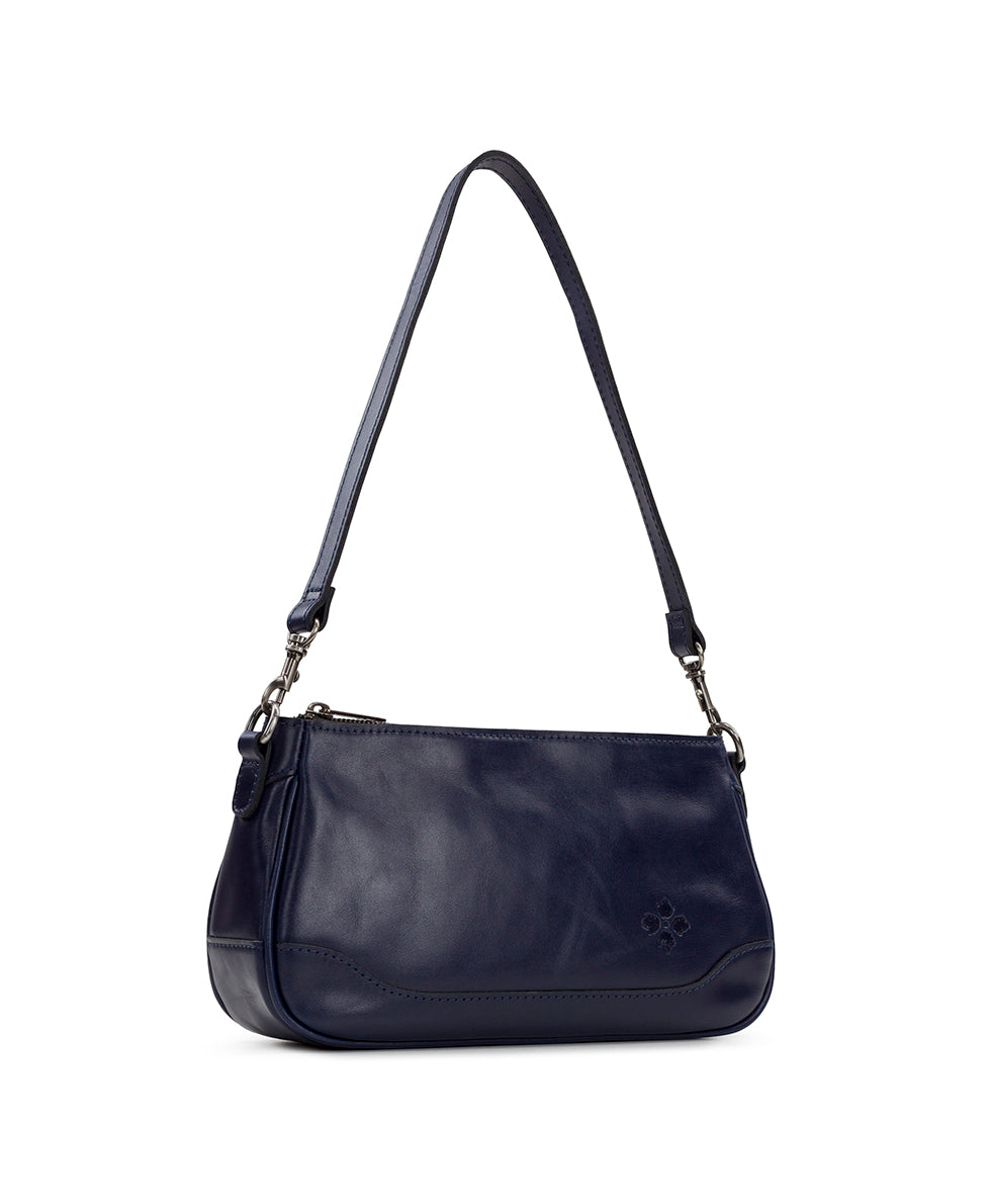 Female - Nova Crossbody - Vintage Distressed Leather - blue fog - by Patricia Nash - View 3 of 31