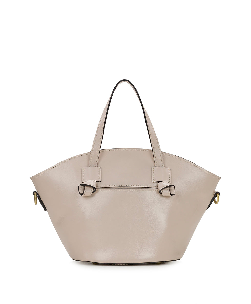 Female - Corallina Tote Crossbody with Greek Ombre Scarf - Vintage Distressed Leather - chalk white - by Patricia Nash - View 2 of 4