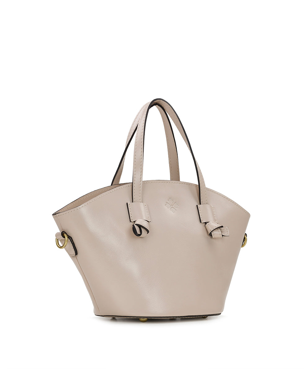 Female - Corallina Tote Crossbody with Greek Ombre Scarf - Vintage Distressed Leather - chalk white - by Patricia Nash - View 3 of 4