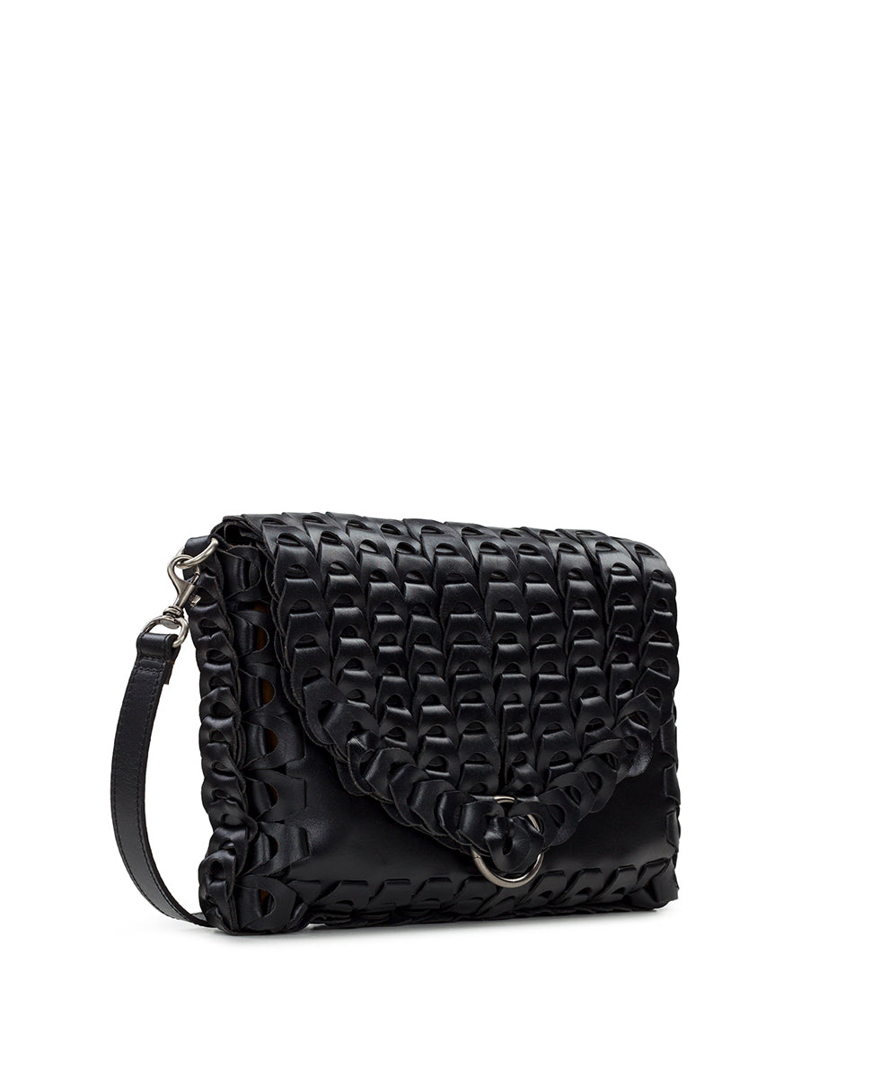 Porticci Crossbody | Fuchsia Chainlink Leather Bag
