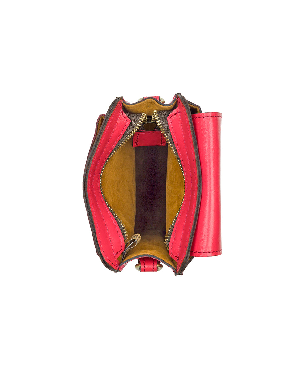 Female - Felicita Phone Crossbody - Vintage Distressed Leather - passion - by Patricia Nash - View 4 of 4