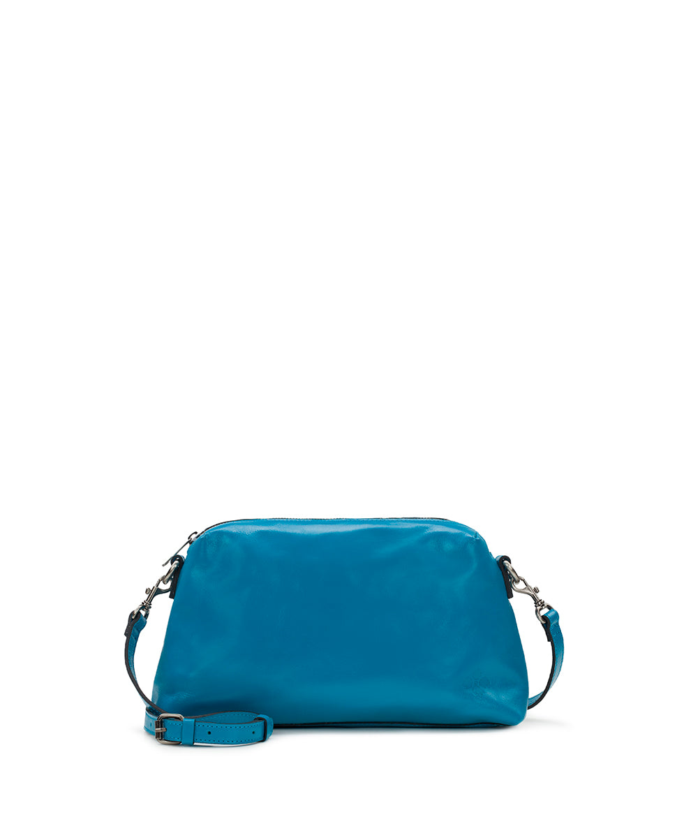Female - Lorina Woven Tote - Vintage Distressed Woven - turquoise / black - by Patricia Nash - View 7 of 10