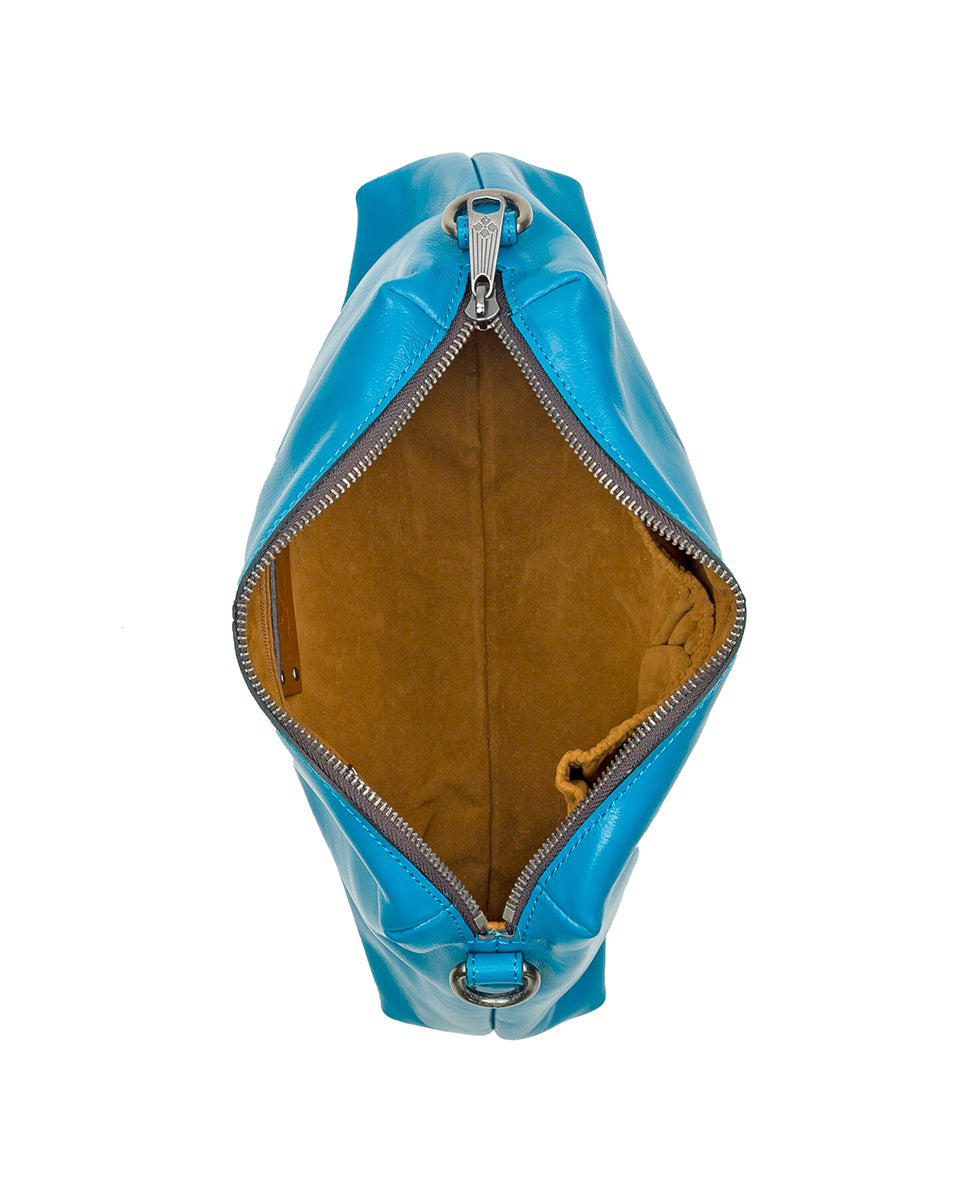 Female - Lorina Woven Tote - Vintage Distressed Woven - turquoise / black - by Patricia Nash - View 9 of 10