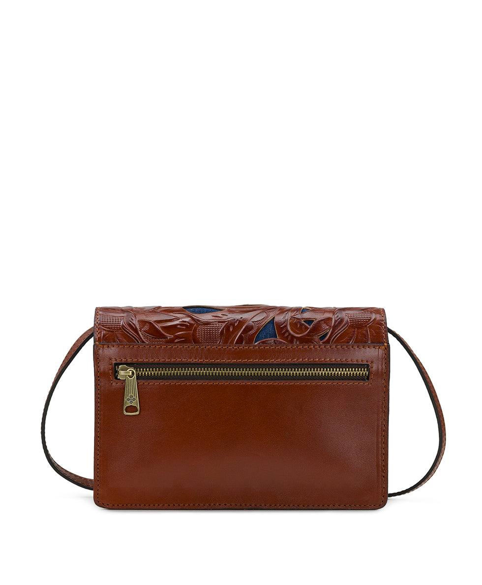 Female - Lanza Crossbody - Western Cutout Tooled - whiskey - by Patricia Nash - View 2 of 5