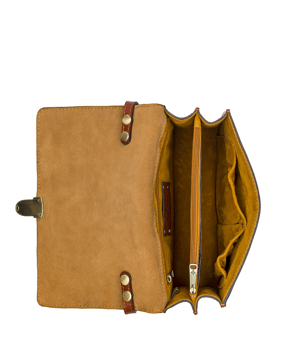 Female - Lanza Crossbody - Western Cutout Tooled - whiskey - by Patricia Nash - View 4 of 5
