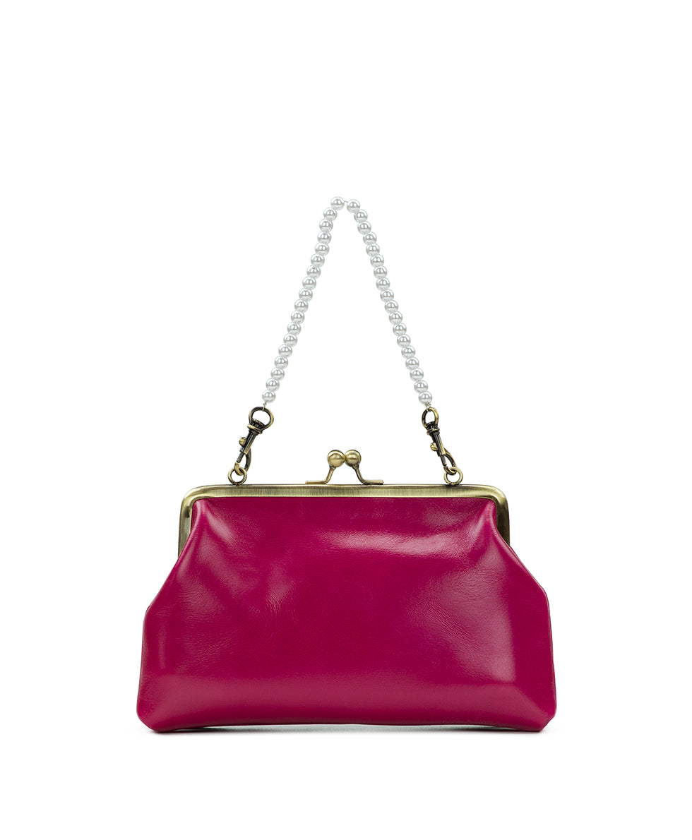 Female - Nora Double Frame Crossbody - Vintage Distressed Leather - black - by Patricia Nash - View 11 of 16