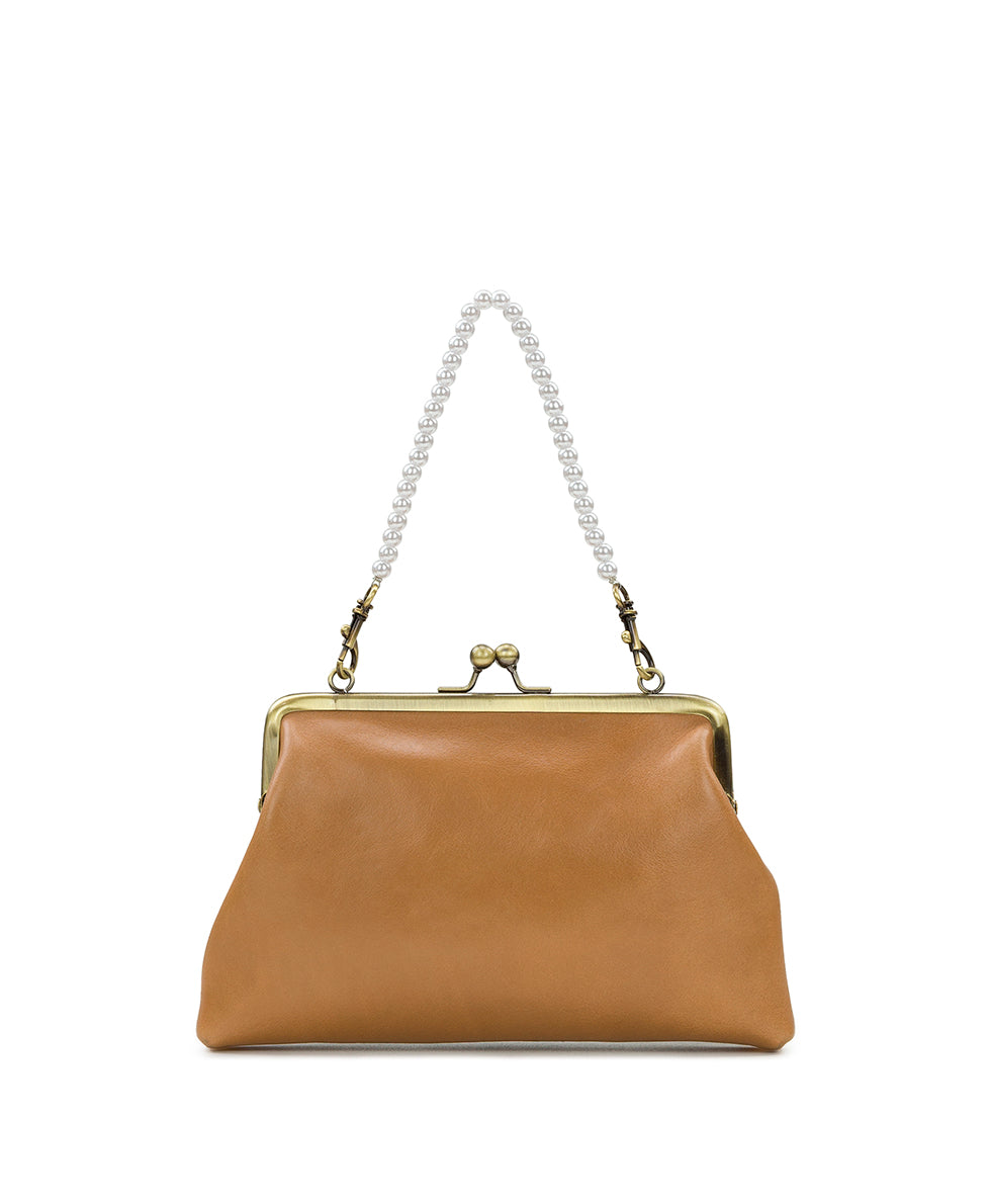 Female - Nora Double Frame Crossbody - Vintage Distressed Leather - black - by Patricia Nash - View 6 of 16