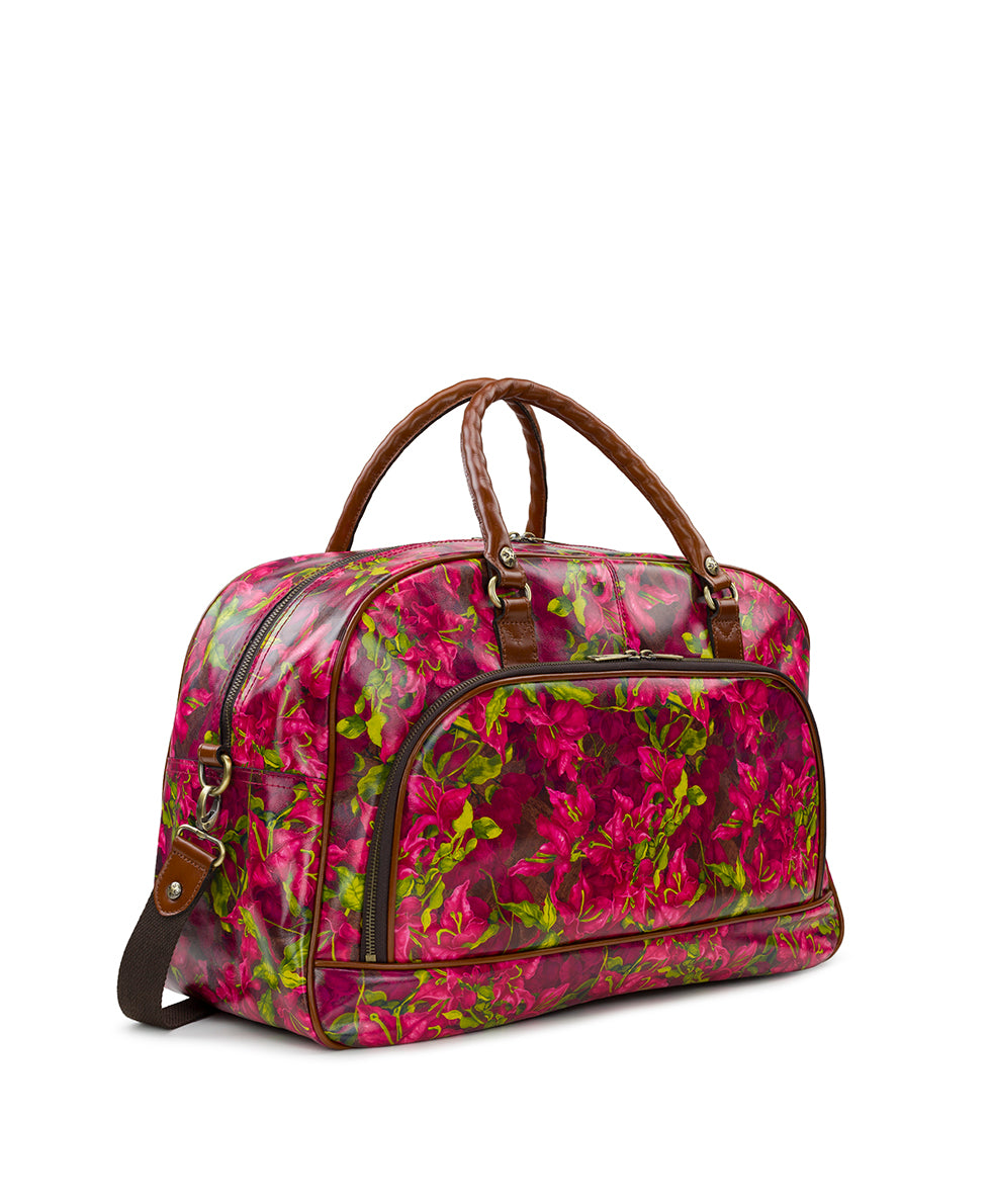 Gonnesa Oval Duffel Bag - Bougainvilleas Along The Coast – Patricia Nash