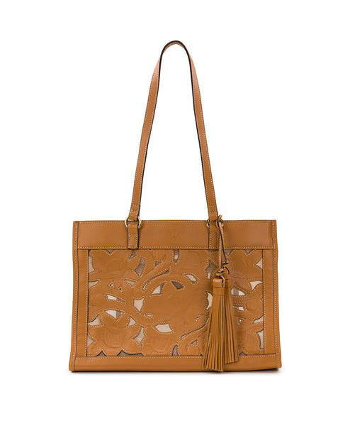 Cavo Burnished store Tooled Leather Tote white Patricia Nash