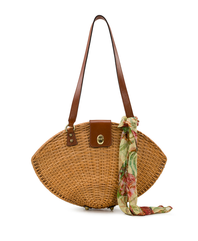 Mare Shell Shoulder Bag with Scarf - Shell Wicker