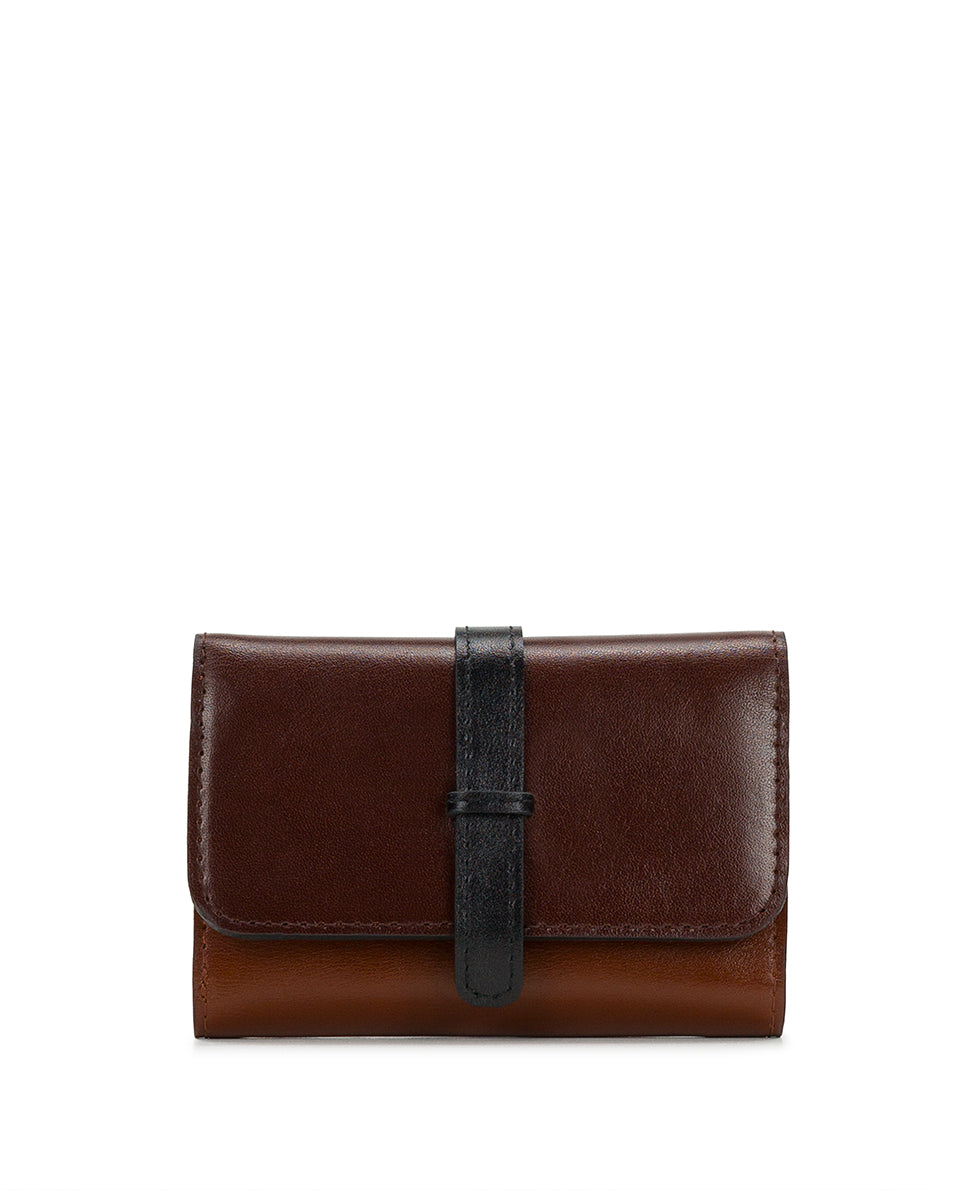 Female - Perla Wallet - Colorblock - black / british tan / tan - by Patricia Nash - View 1 of 4