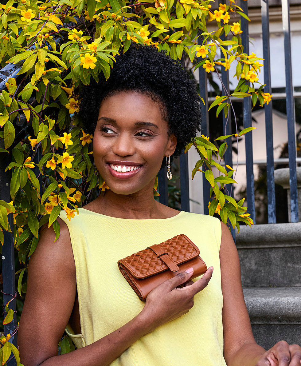 Perla Wallet - Hand Stained Woven – Patricia Nash