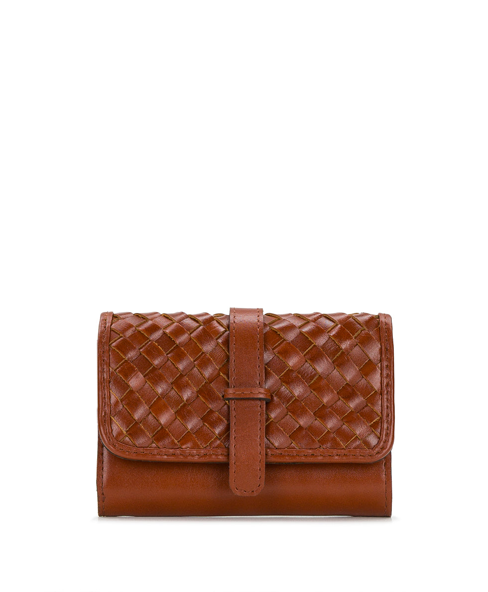 Female - Perla Wallet - Hand Stained Woven - cognac - by Patricia Nash - View 1 of 10
