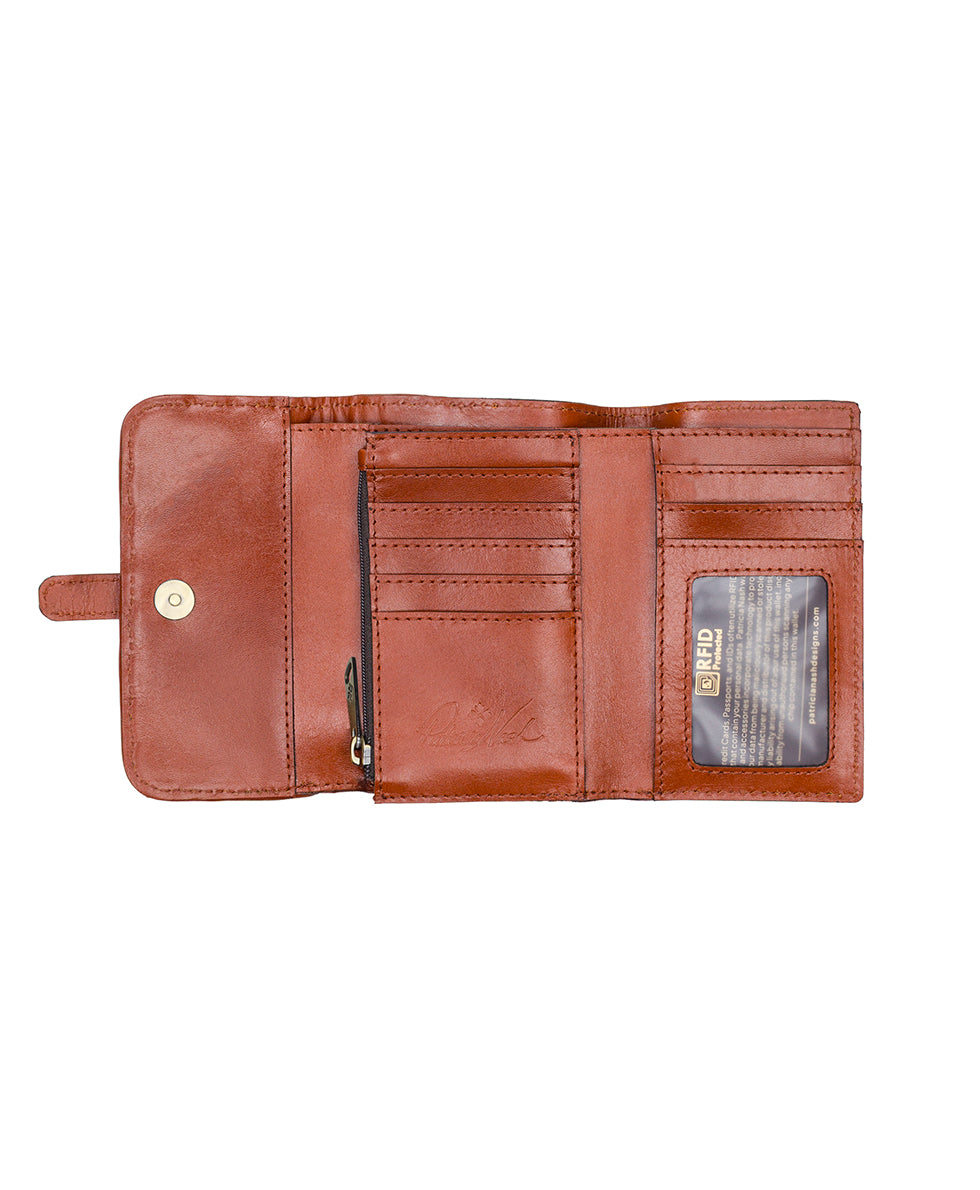 Female - Perla Wallet - Hand Stained Woven - cognac - by Patricia Nash - View 3 of 10