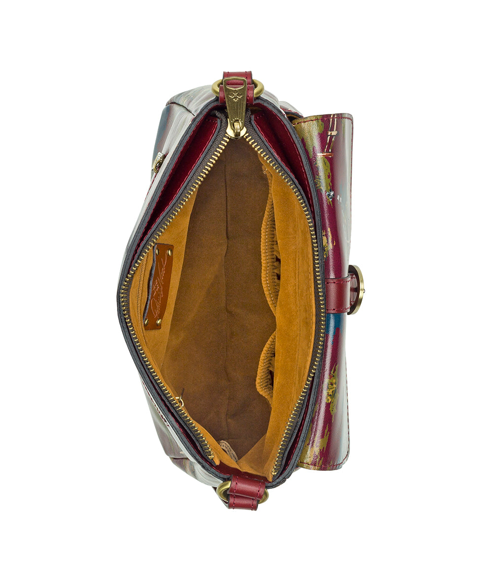 Female - Maisie Crossbody - Montana Prairie Skies - maroon - by Patricia Nash - View 4 of 4