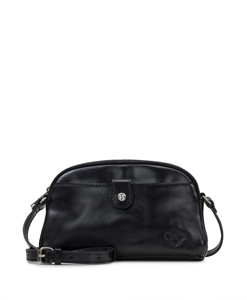 Female - Susanna Crossbody - Vintage Distressed Leather — Black - black - by Patricia Nash - View 1 of 5