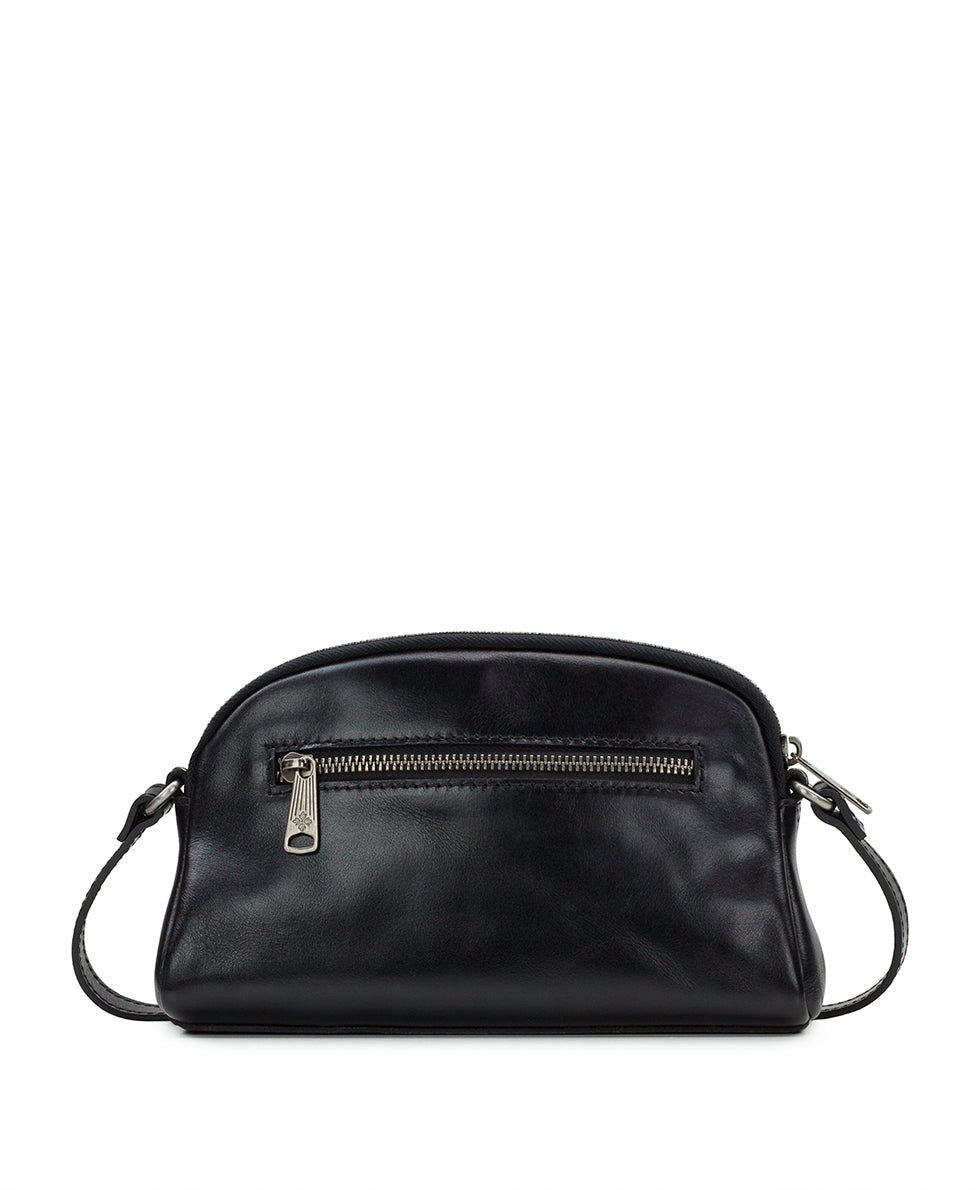 Female - Susanna Crossbody - Vintage Distressed Leather — Black - black - by Patricia Nash - View 2 of 5