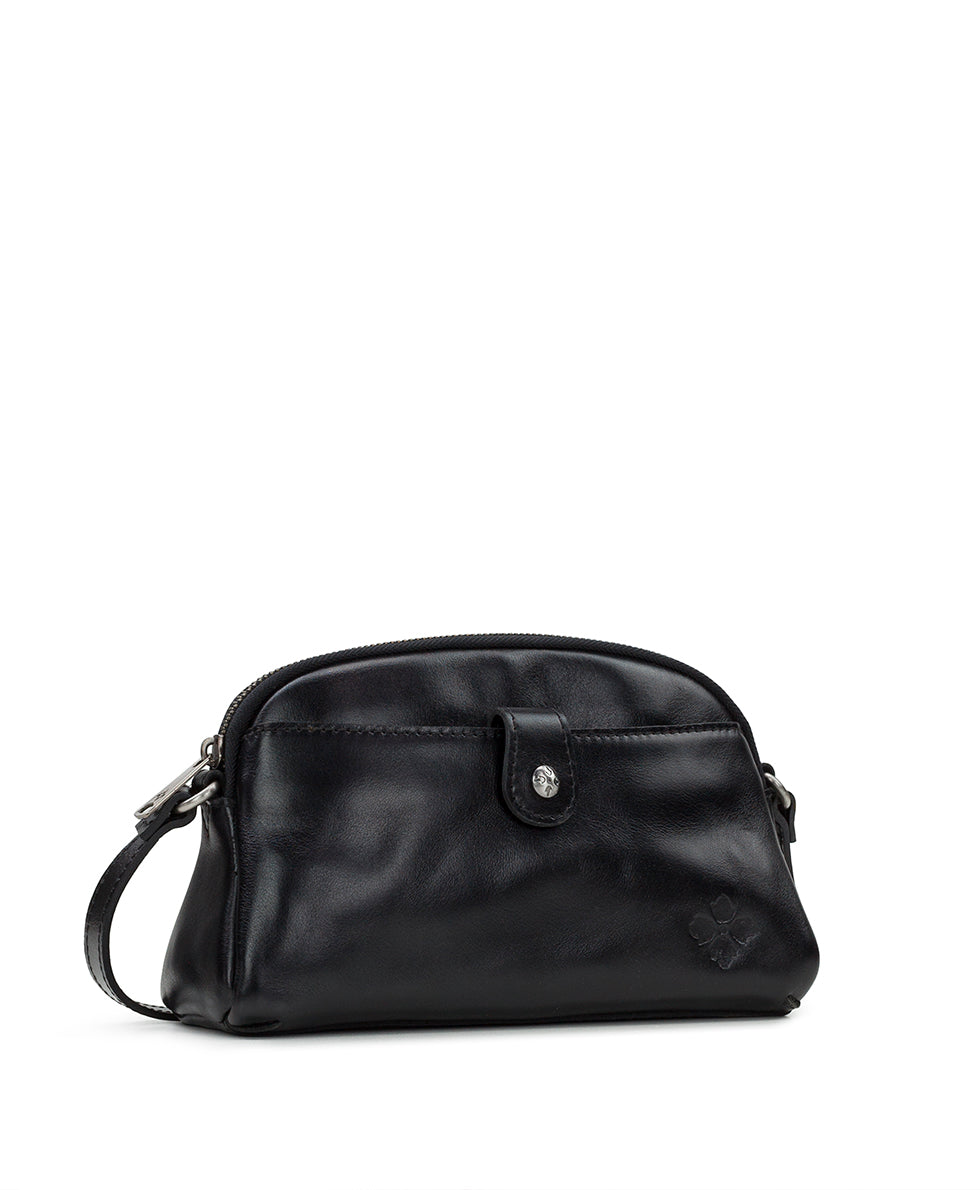 Female - Susanna Crossbody - Vintage Distressed Leather — Black - black - by Patricia Nash - View 3 of 5