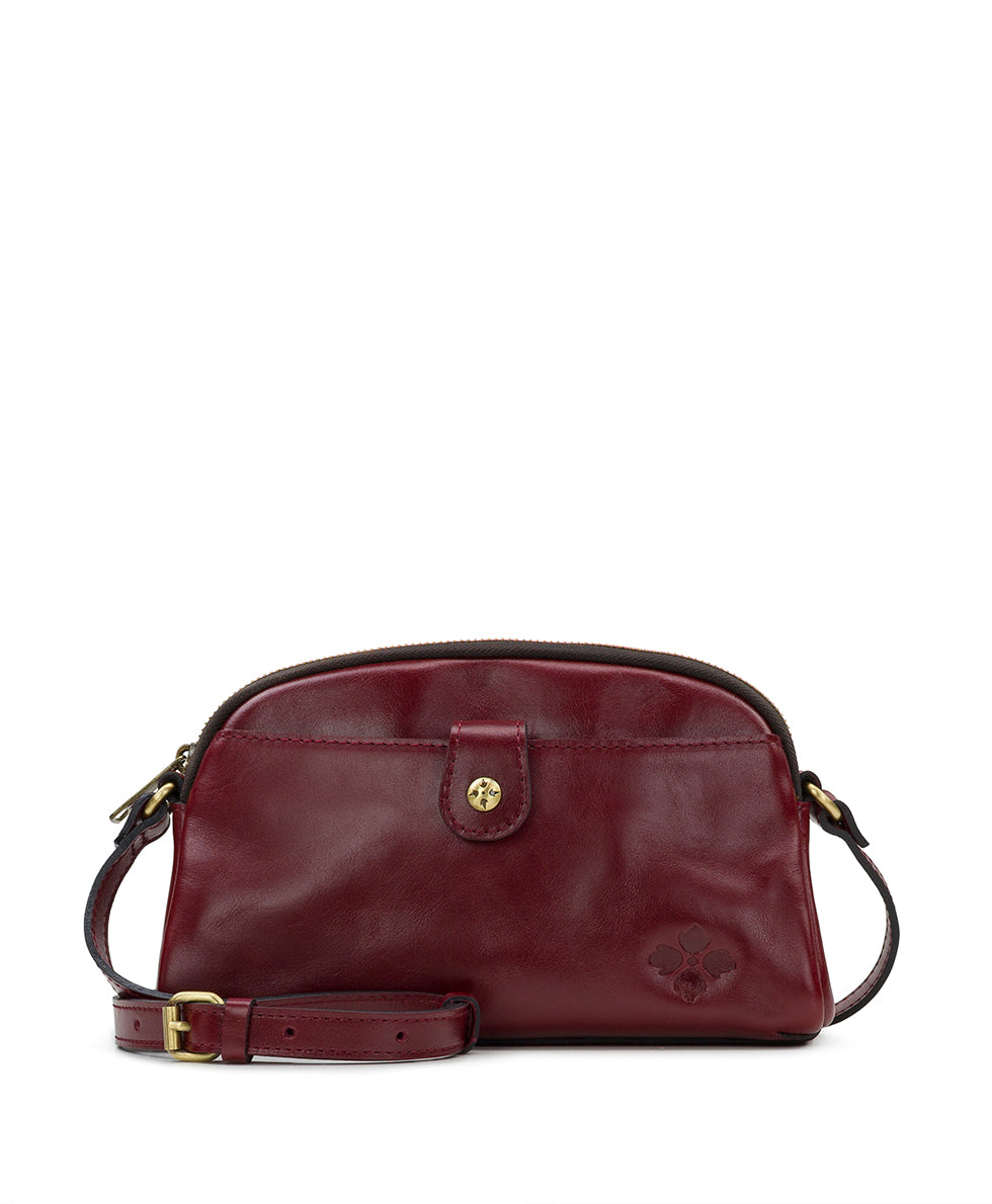 Female - Susanna Crossbody - Vintage Distressed Leather - maroon - by Patricia Nash - View 1 of 5