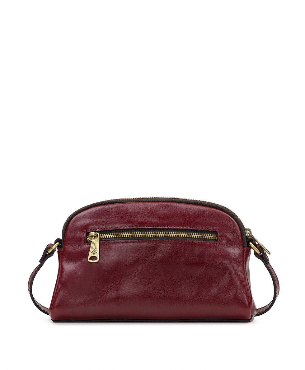 Female - Susanna Crossbody - Vintage Distressed Leather - maroon - by Patricia Nash - View 2 of 5