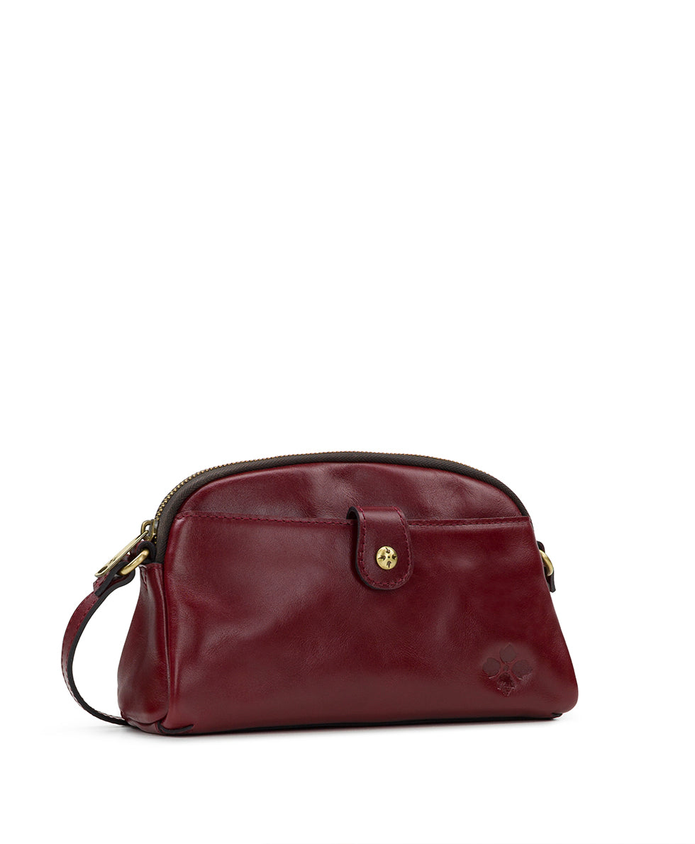 Female - Susanna Crossbody - Vintage Distressed Leather - maroon - by Patricia Nash - View 3 of 5