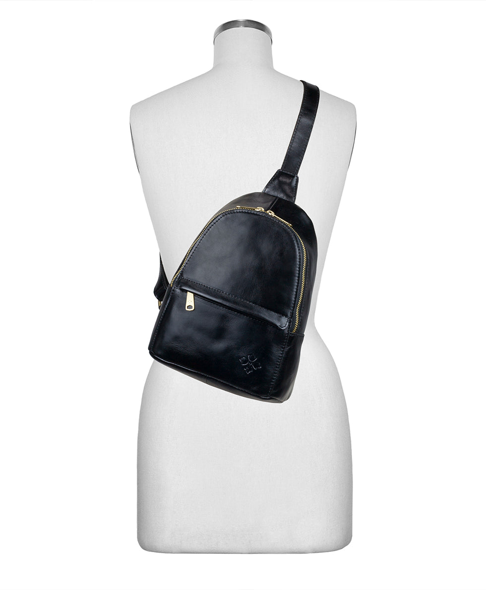 Female - Ennis Sling Crossbody - Vintage Distressed Leather - cognac - by Patricia Nash - View 10 of 18
