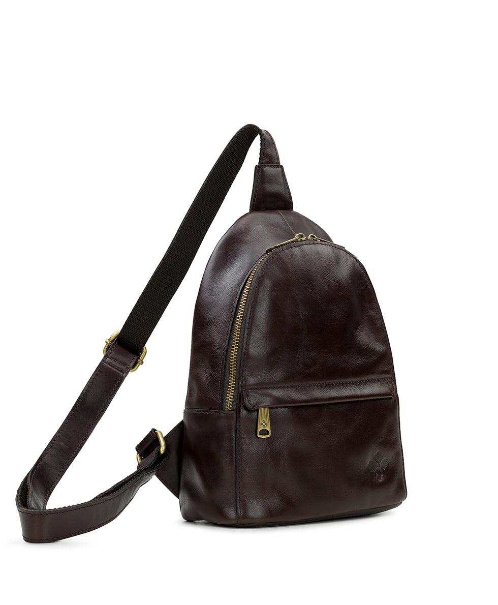 Female - Ennis Sling Crossbody - Vintage Distressed Leather - cognac - by Patricia Nash - View 13 of 18