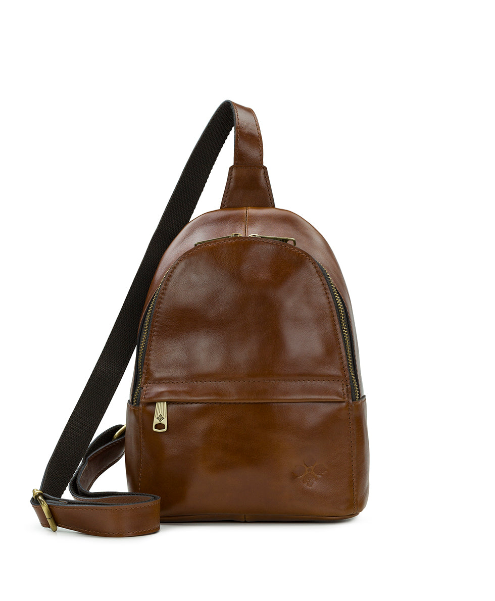 Female - Ennis Sling Crossbody - Vintage Distressed Leather - cognac - by Patricia Nash - View 1 of 5