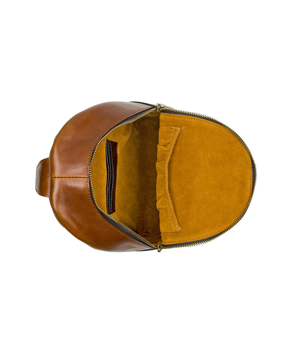 Female - Ennis Sling Crossbody - Vintage Distressed Leather - cognac - by Patricia Nash - View 4 of 5