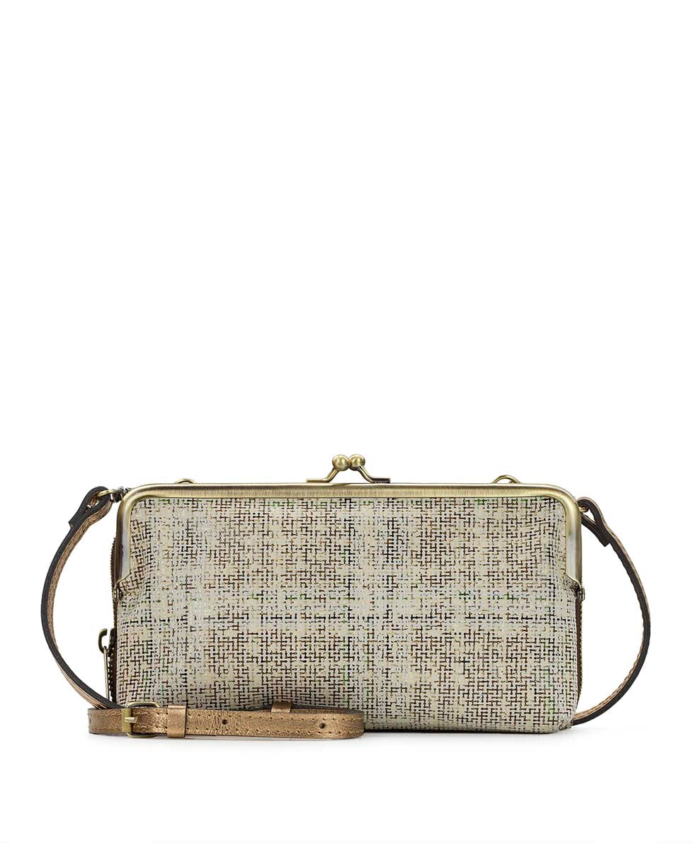 Missoula Frame Bag - Golden Herringbone Tweed Leather