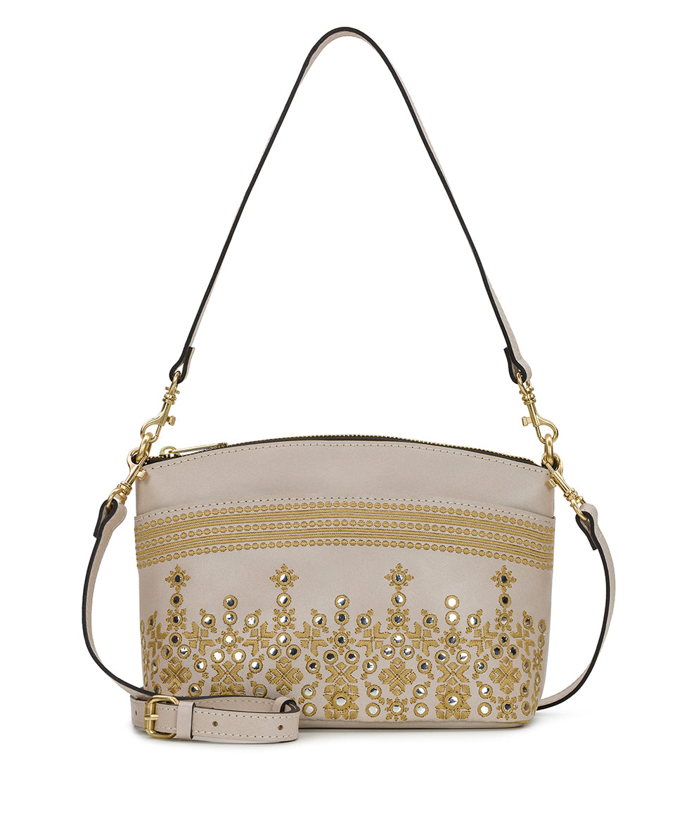 Female - Arlee Crossbody - Greek Mirror Embroidery - chalk white - by Patricia Nash - View 1 of 4