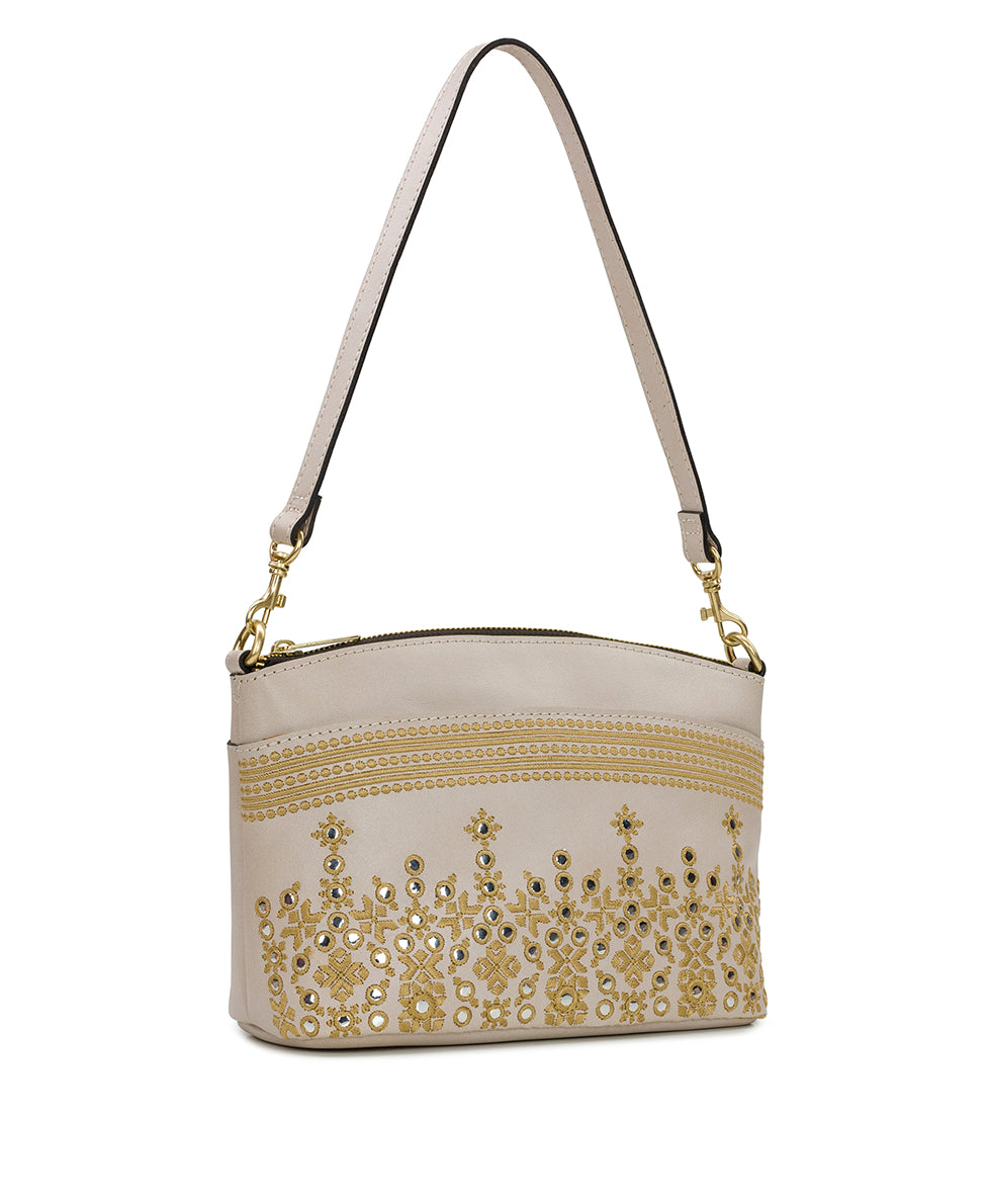 Female - Arlee Crossbody - Greek Mirror Embroidery - chalk white - by Patricia Nash - View 3 of 4