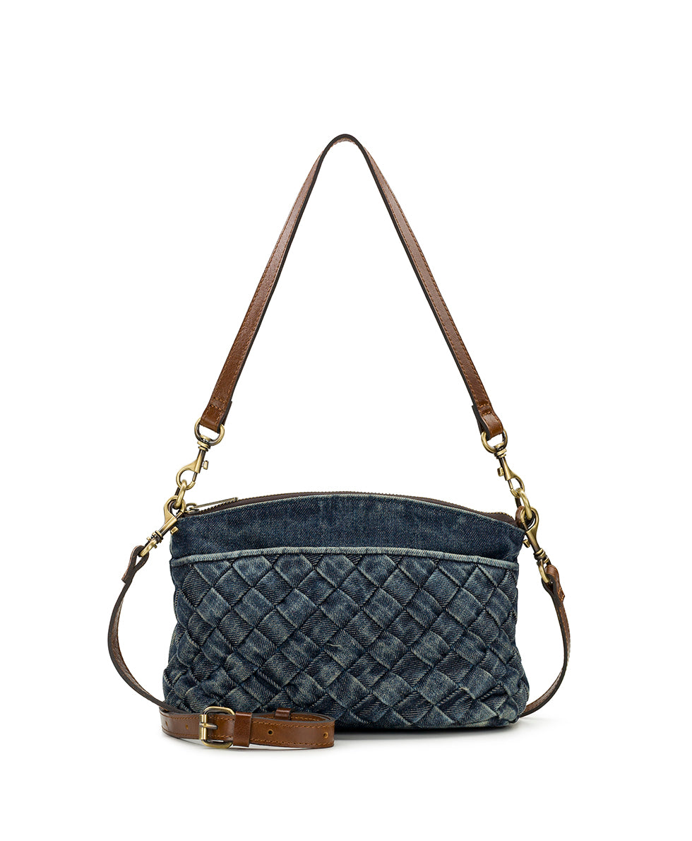 Female - Arlee Crossbody - Washed Woven Denim - denim - by Patricia Nash - View 1 of 4
