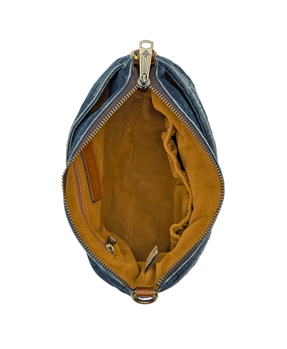 Arlee Crossbody - Washed Woven Denim – Patricia Nash